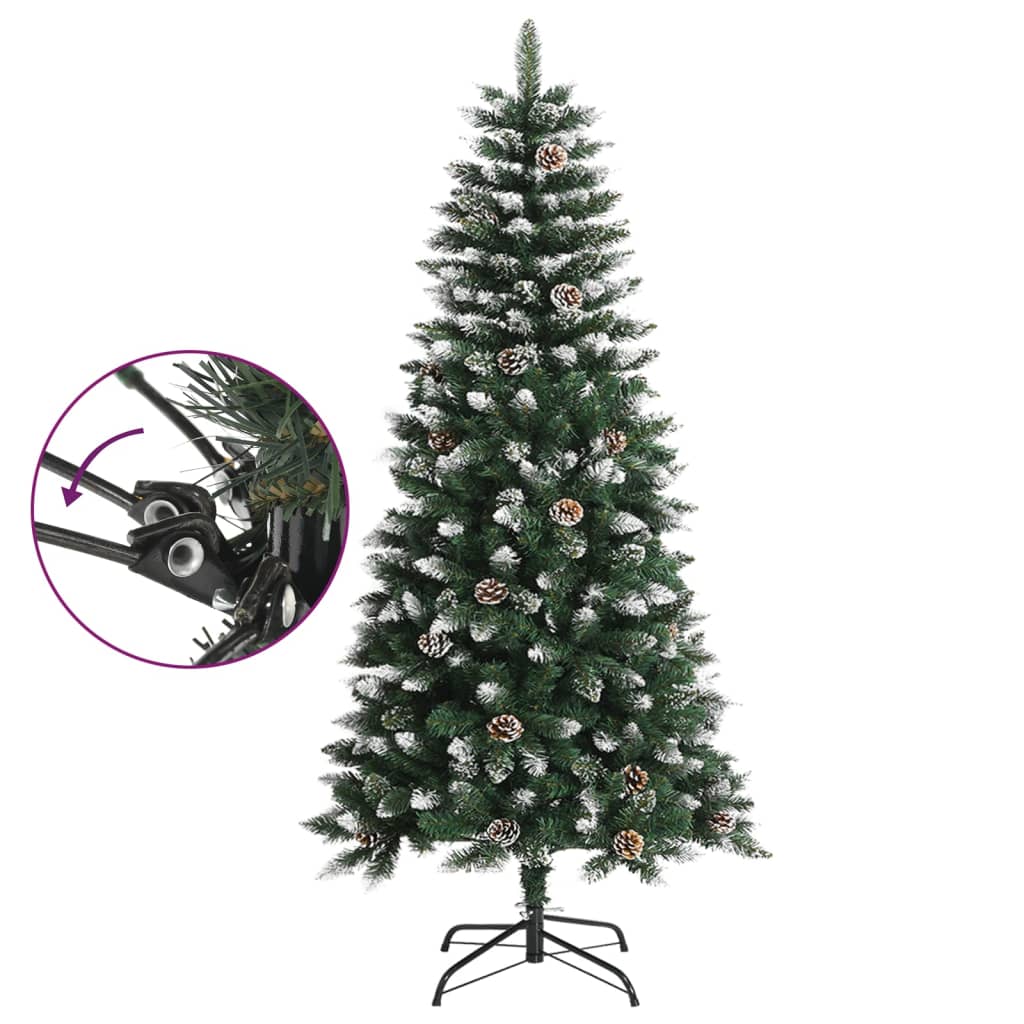 Kunstkerstboom met standaard 120 cm PVC groen