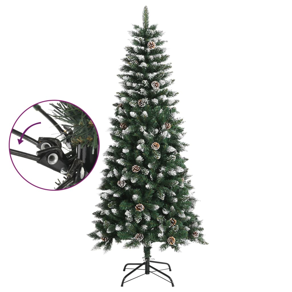 Kunstkerstboom met standaard 150 cm PVC groen