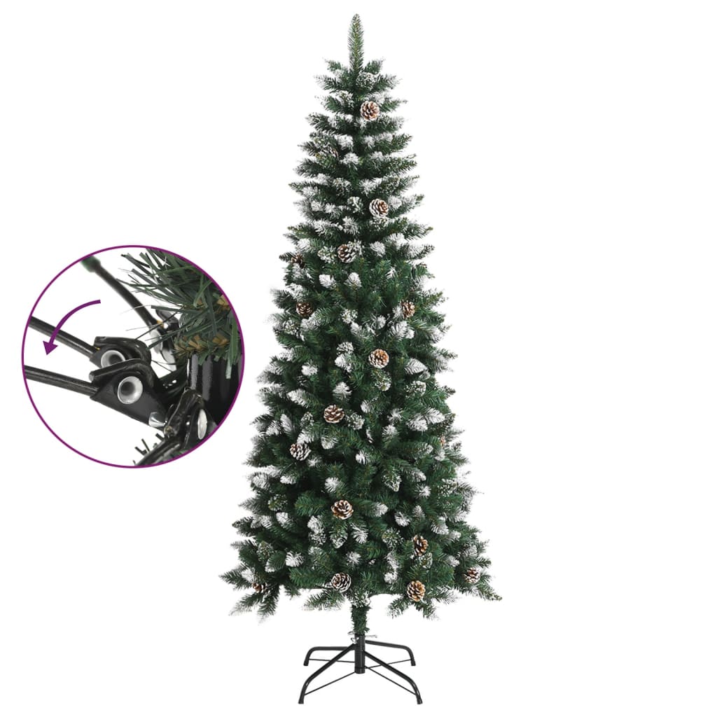 Kunstkerstboom met standaard 180 cm PVC groen