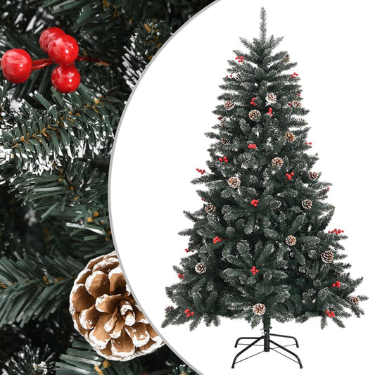 Kunstkerstboom met standaard 120 cm PVC groen