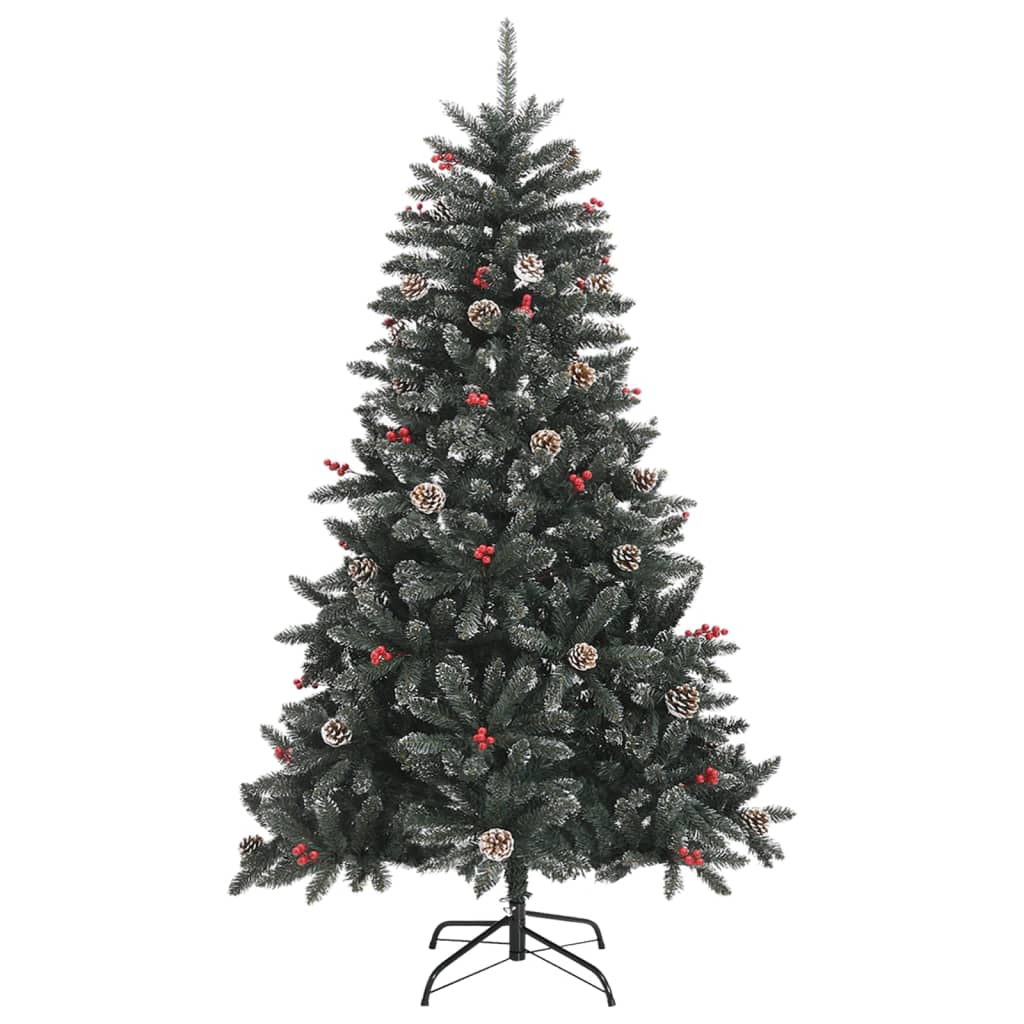 Kunstkerstboom met standaard 120 cm PVC groen