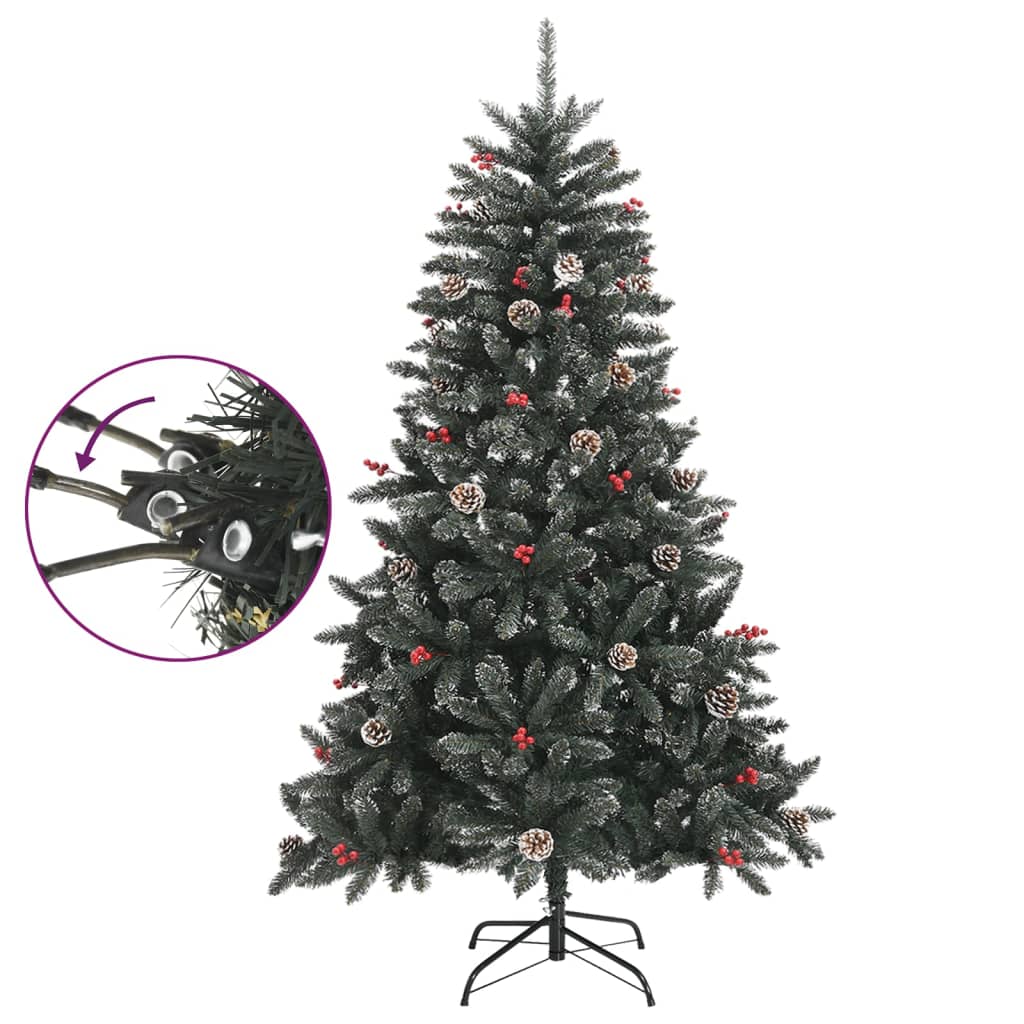 Kunstkerstboom met standaard 120 cm PVC groen