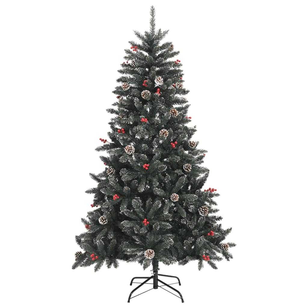 Kunstkerstboom met standaard 150 cm PVC groen