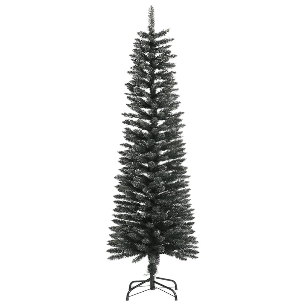 Kunstkerstboom met standaard smal 150 cm PVC groen