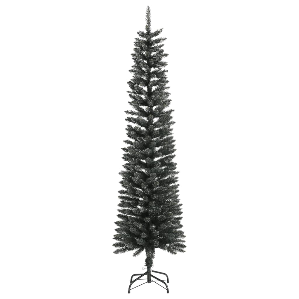 Kunstkerstboom met standaard smal 180 cm PVC groen