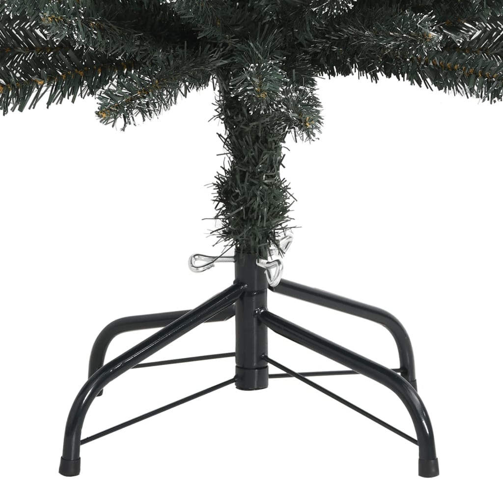 Kunstkerstboom met standaard smal 210 cm PVC groen