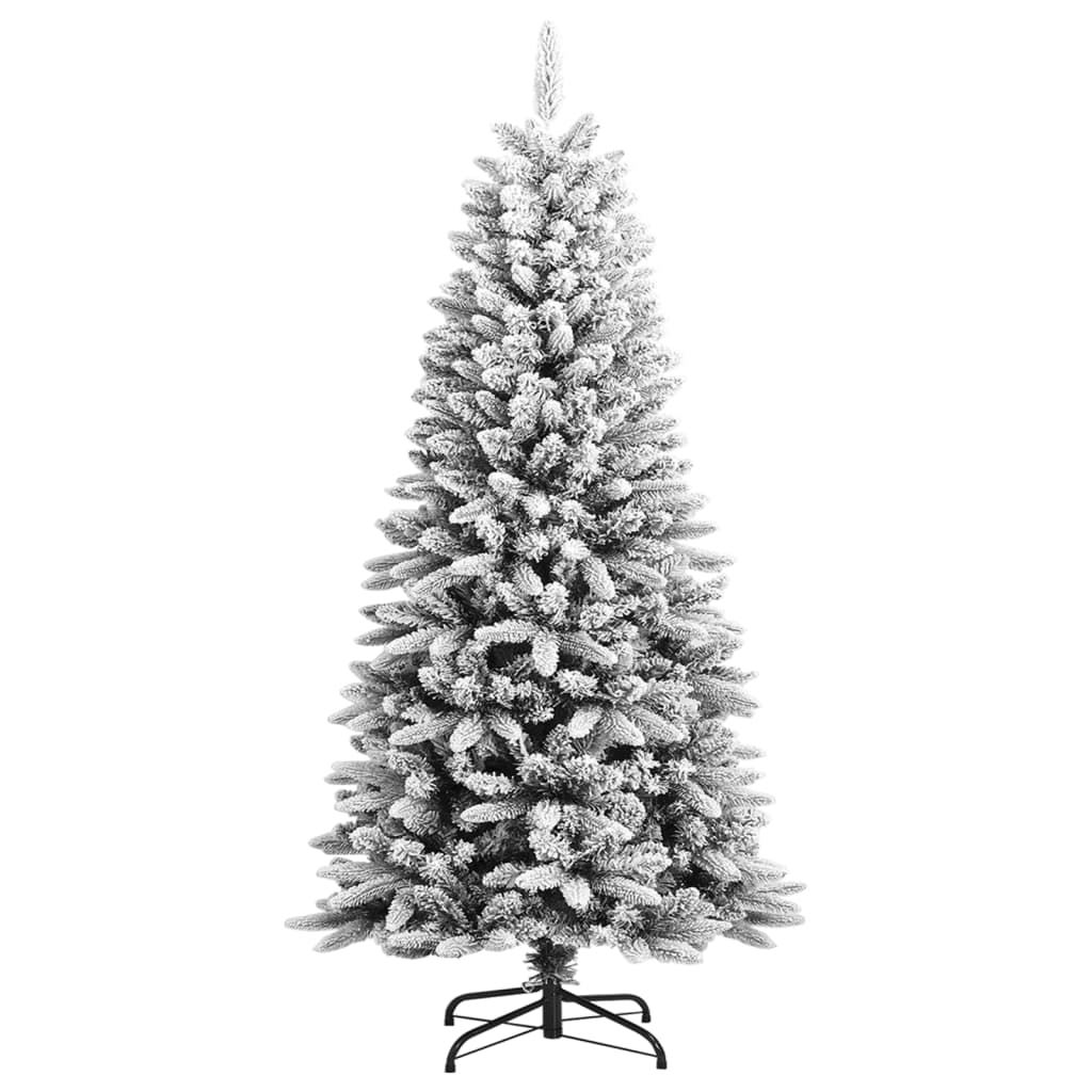 Kunstkerstboom met sneeuw 120 cm PVC en PE