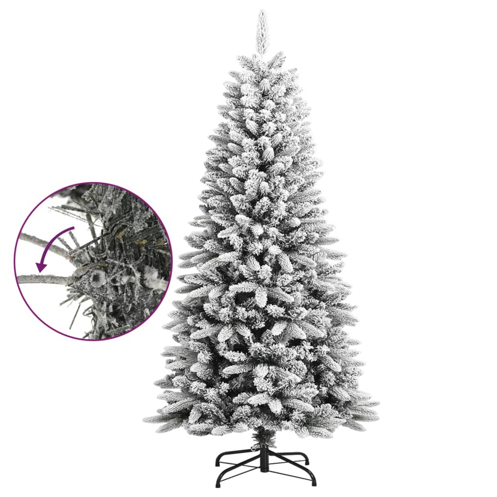 Kunstkerstboom met sneeuw 120 cm PVC en PE