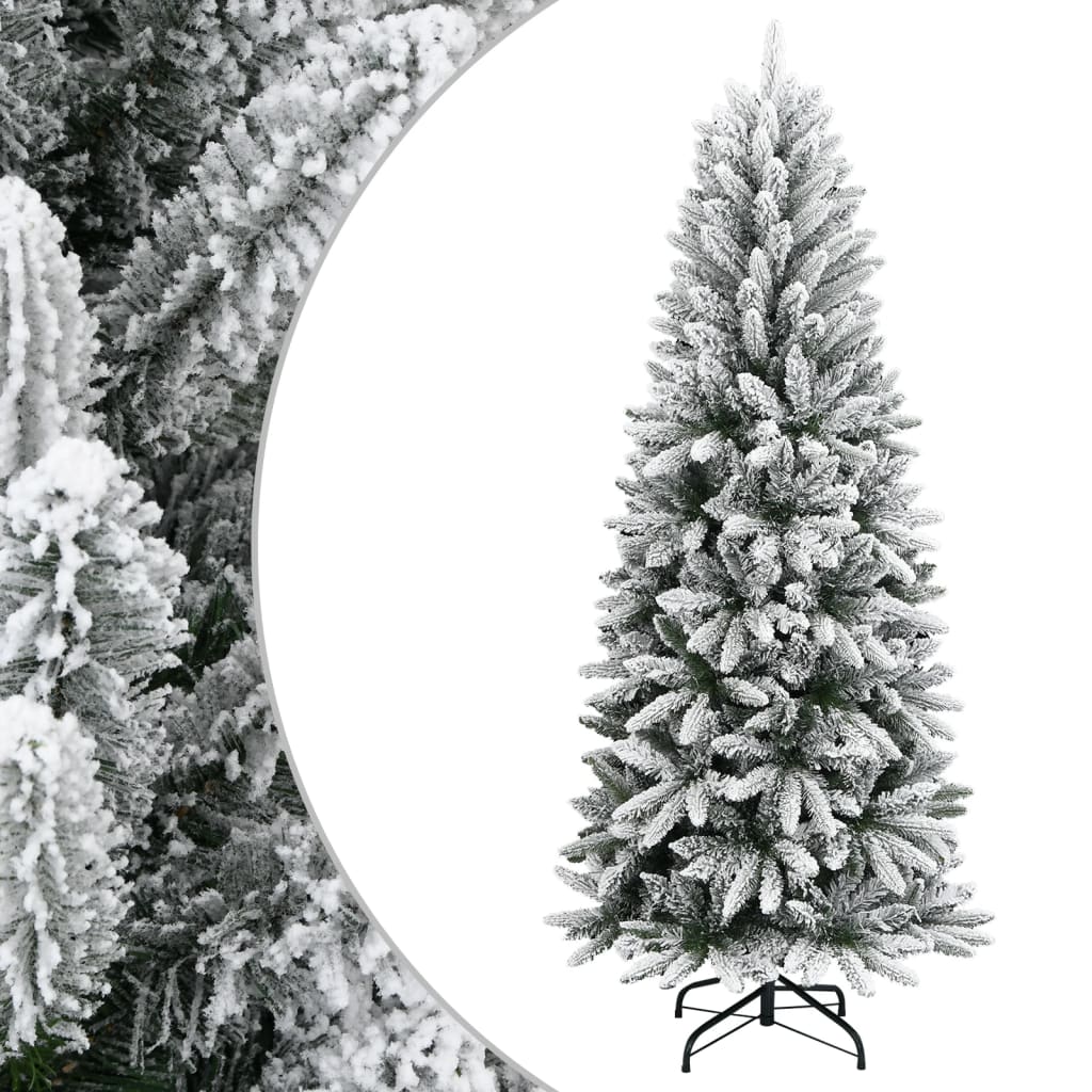 Kunstkerstboom met sneeuw 150 cm PVC en PE