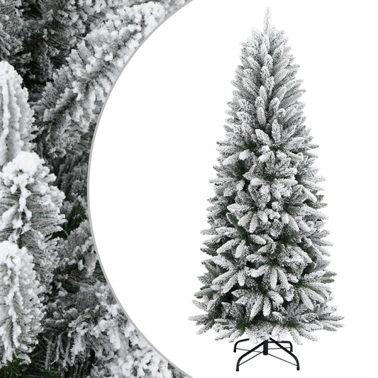 Kunstkerstboom met sneeuw 180 cm PVC en PE