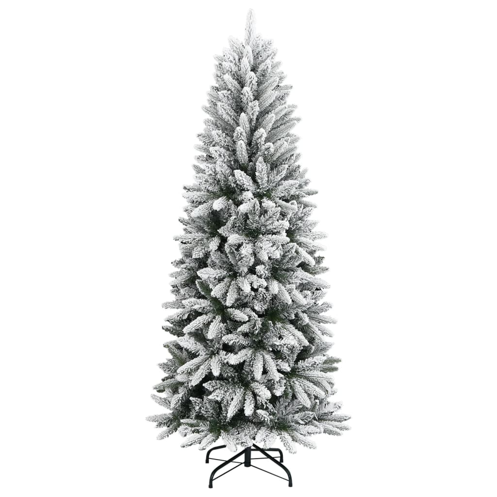 Kunstkerstboom met sneeuw 180 cm PVC en PE