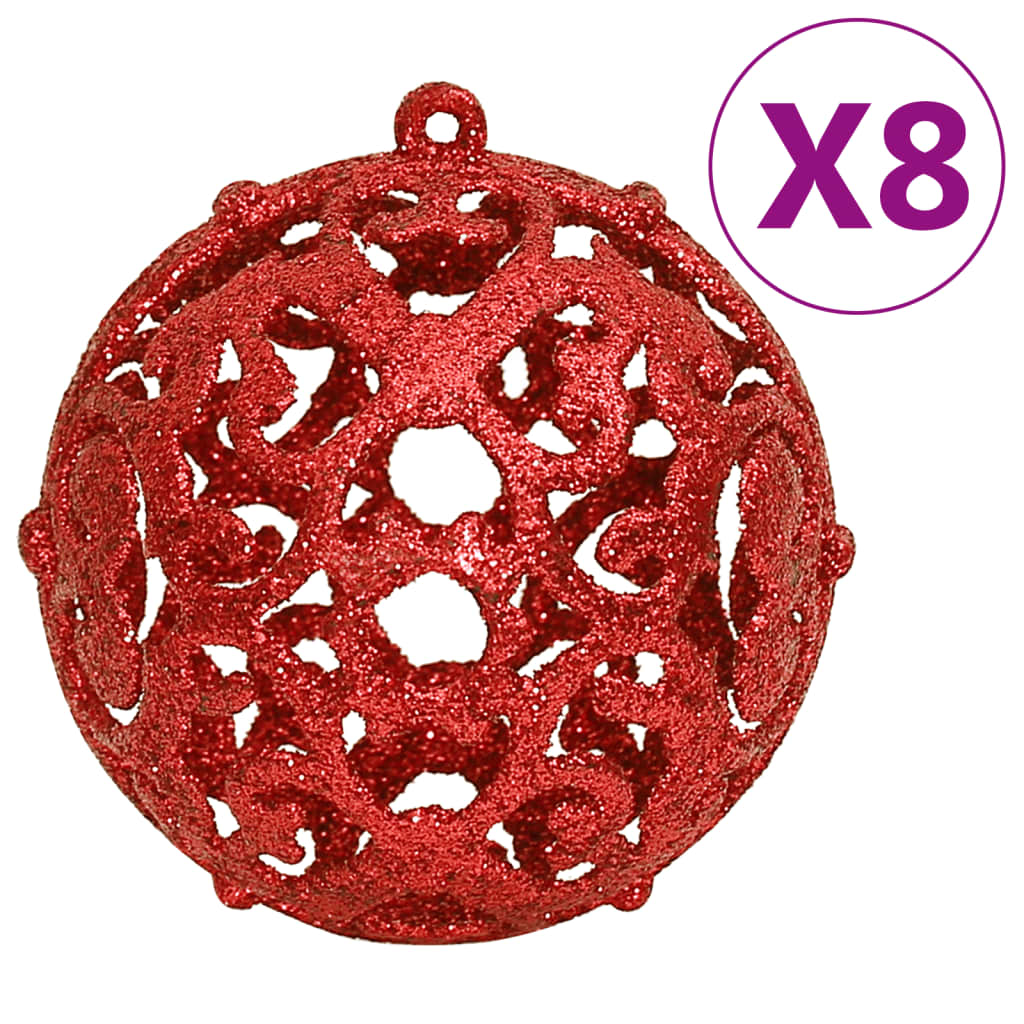 111 Delige Kerstballenset Polystyreen Rood