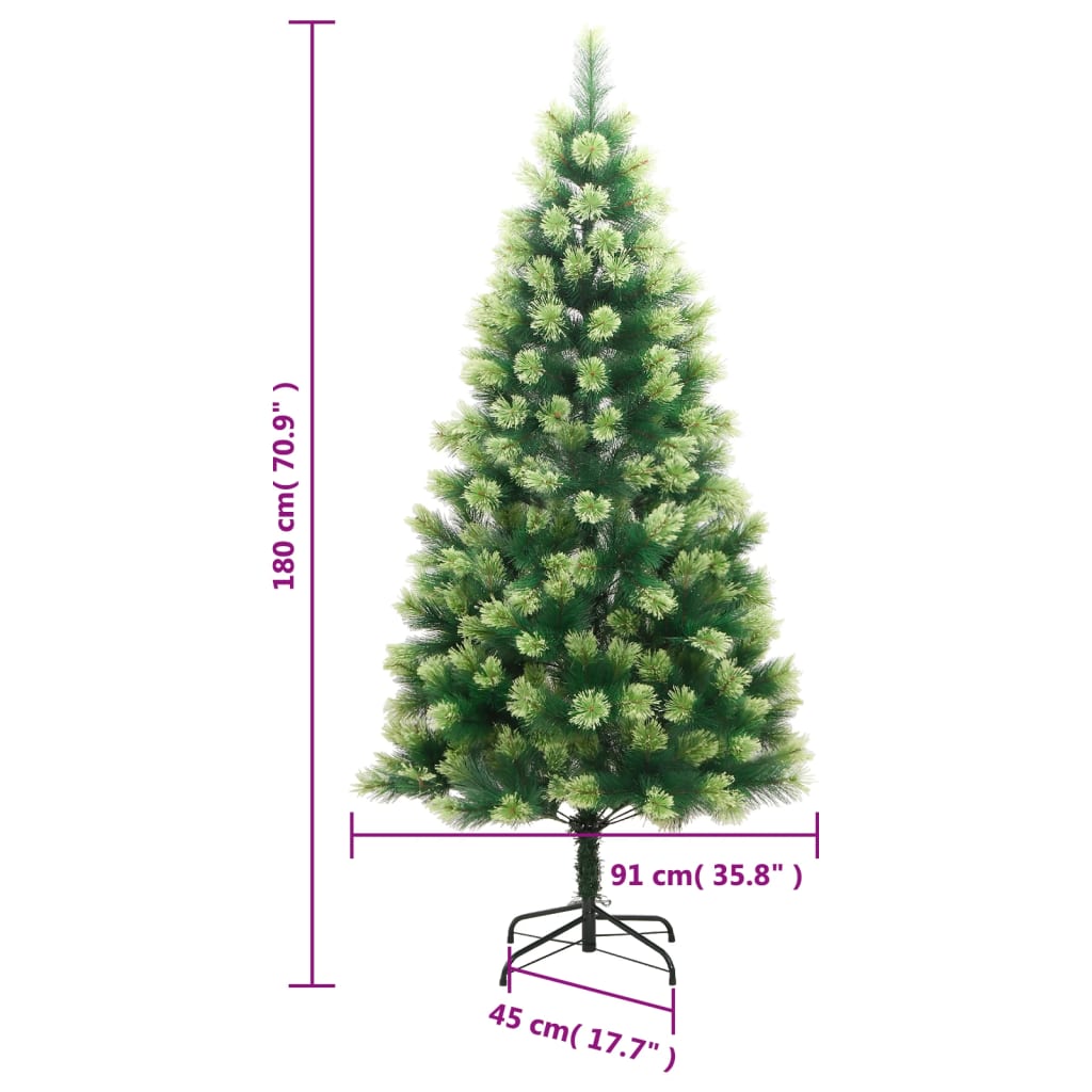 Kunstkerstboom met scharnieren en standaard 180 cm