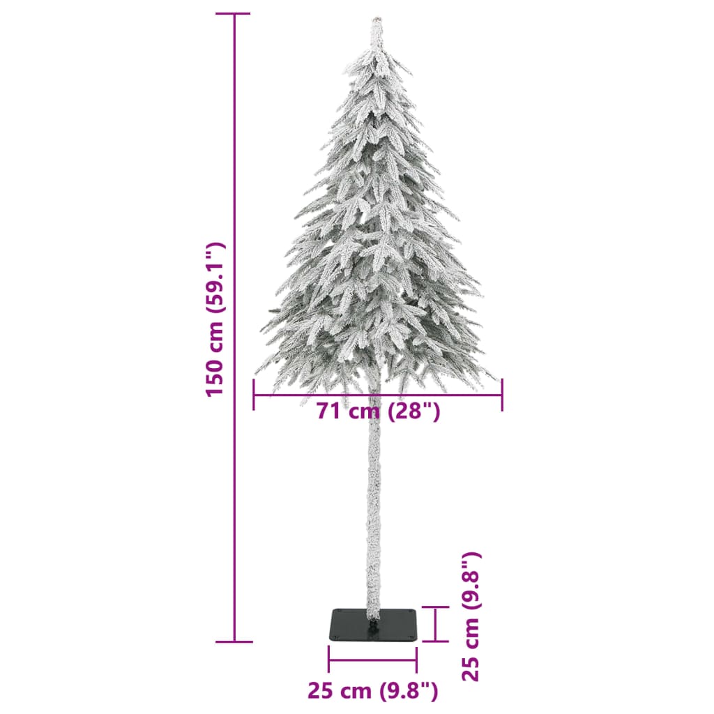 Kunstkerstboom met sneeuw 150 cm