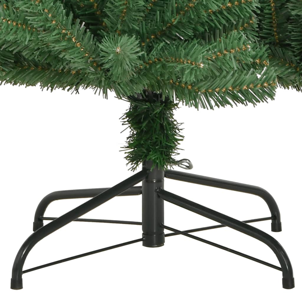 Kunstkerstboom met scharnieren met standaard 120 cm groen