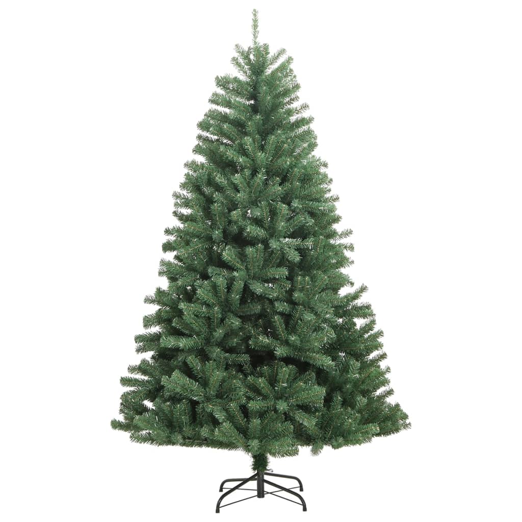 Kunstkerstboom met scharnieren en standaard 210 cm groen