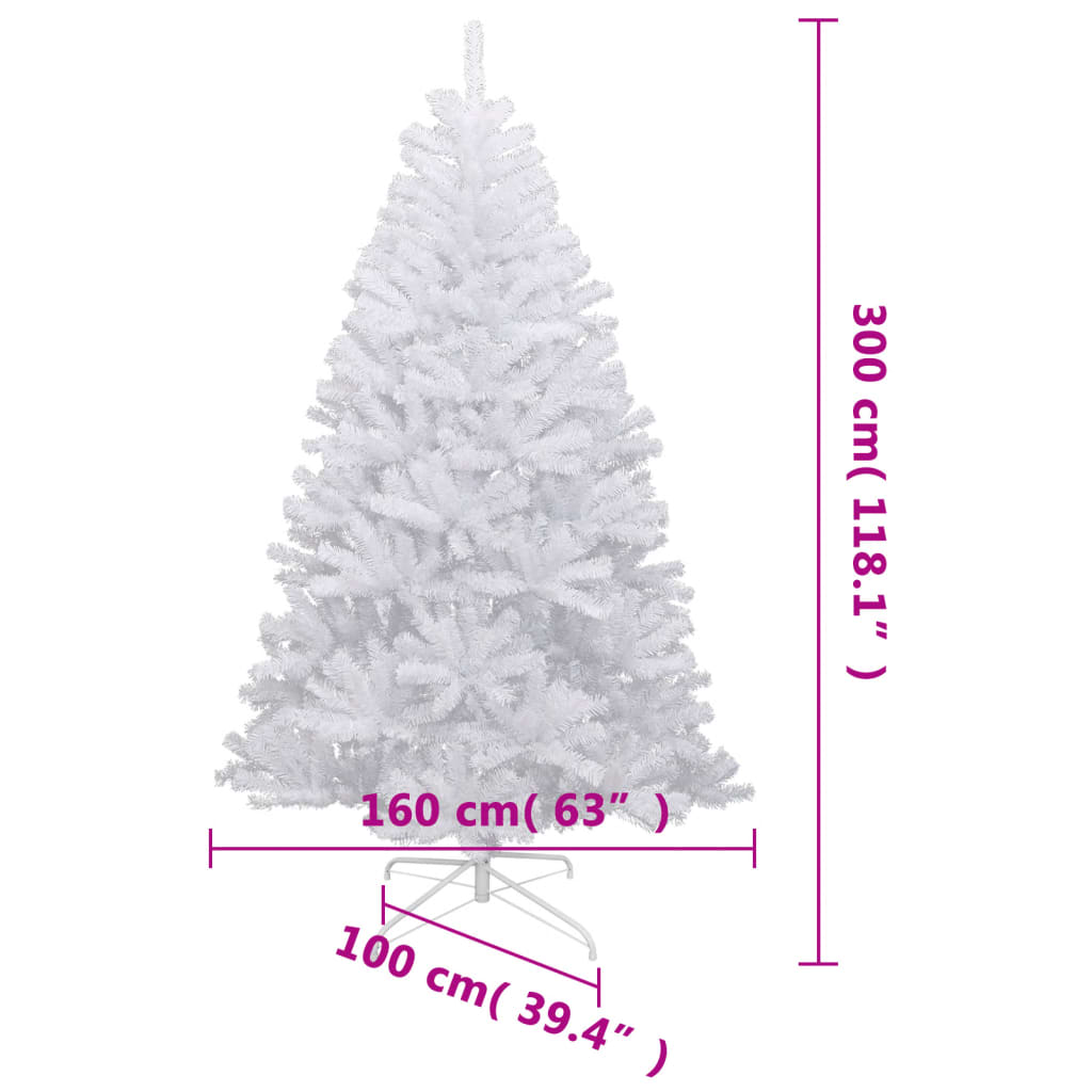 Kunstkerstboom met scharnieren en sneeuw 300 cm