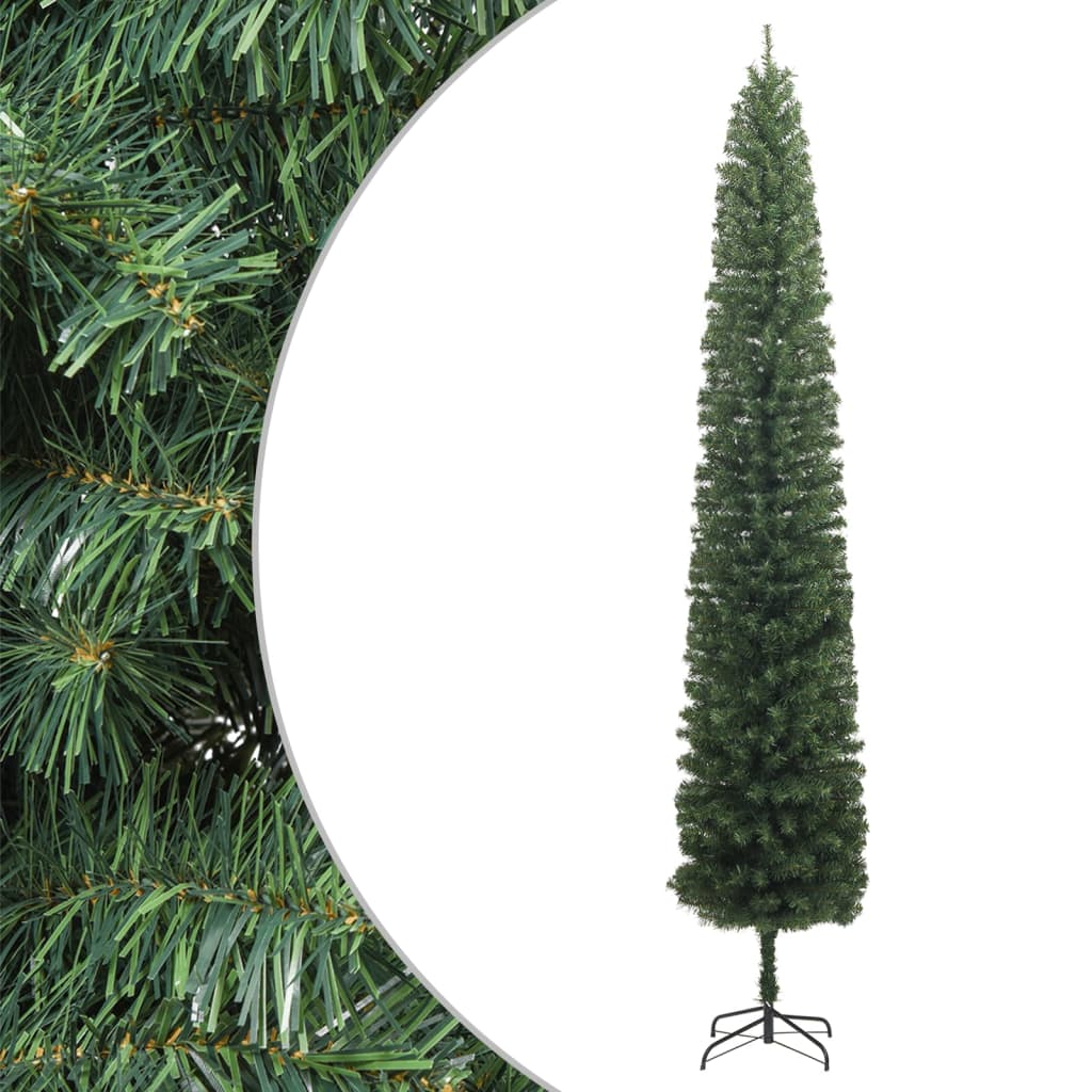 Kunstkerstboom smal met standaard 270 cm PVC