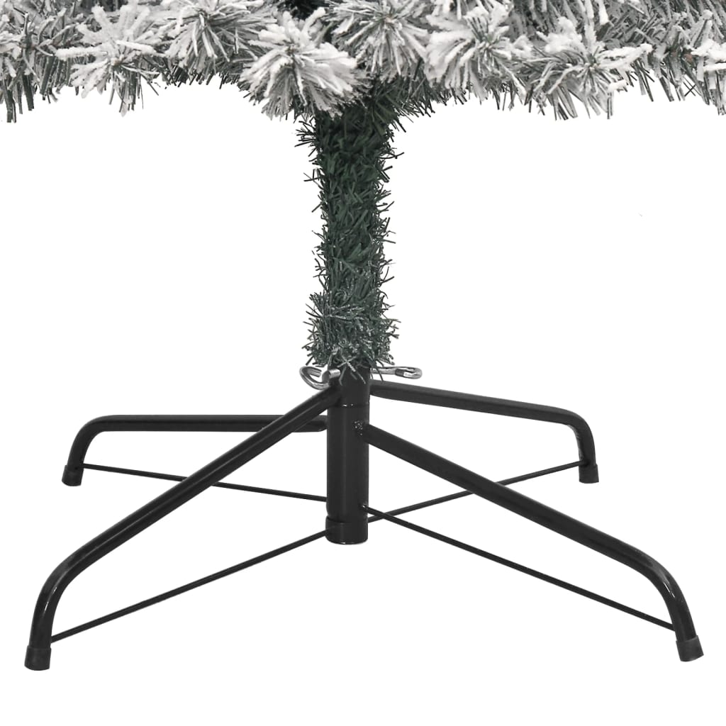 Kunstkerstboom smal met standaard en sneeuw 270 PVC