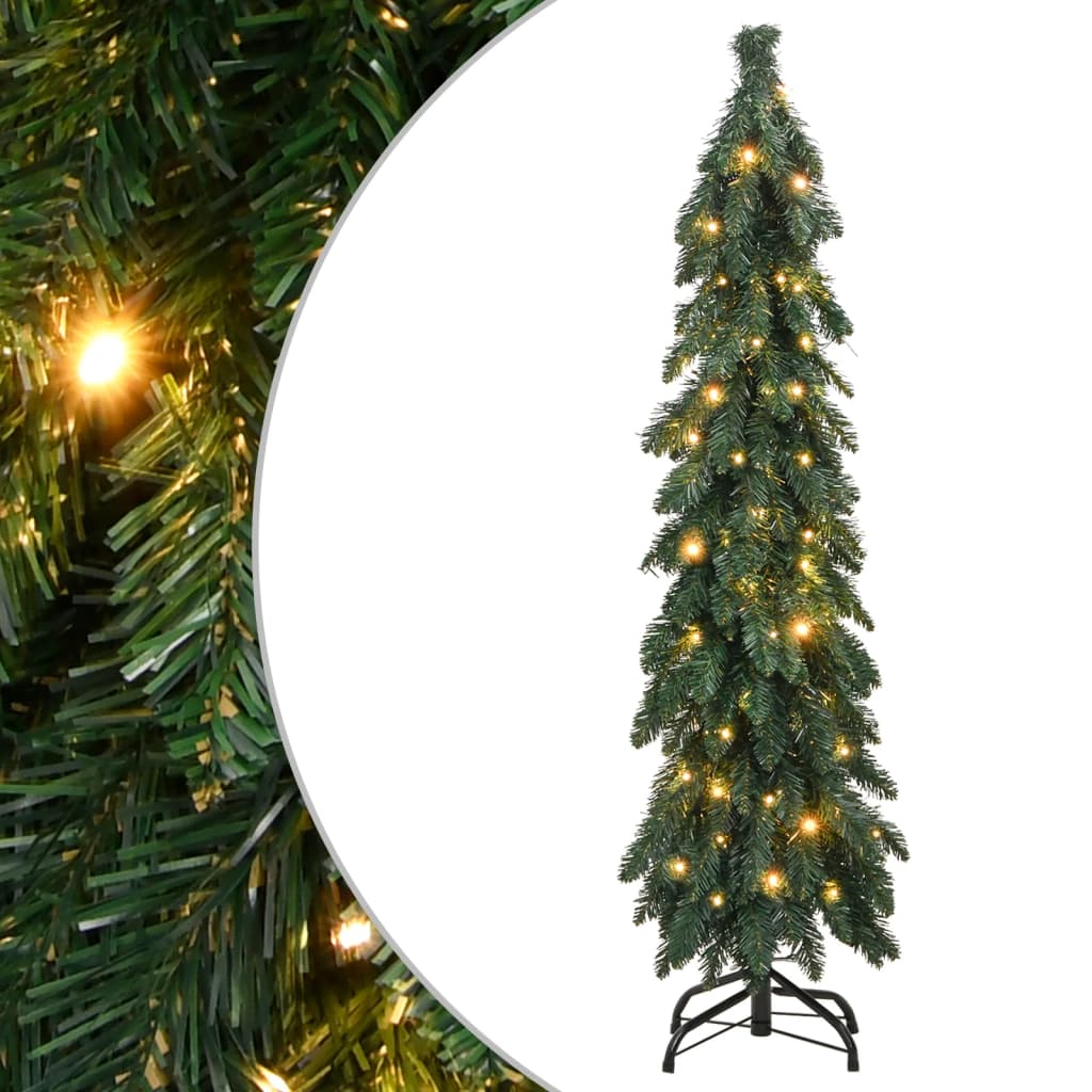 Kunstkerstboom met verlichting 60 LED's 120 cm