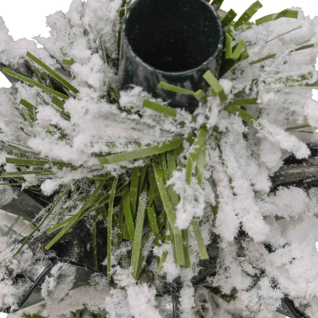 Kunstkerstboom met scharnieren en sneeuw 210 cm