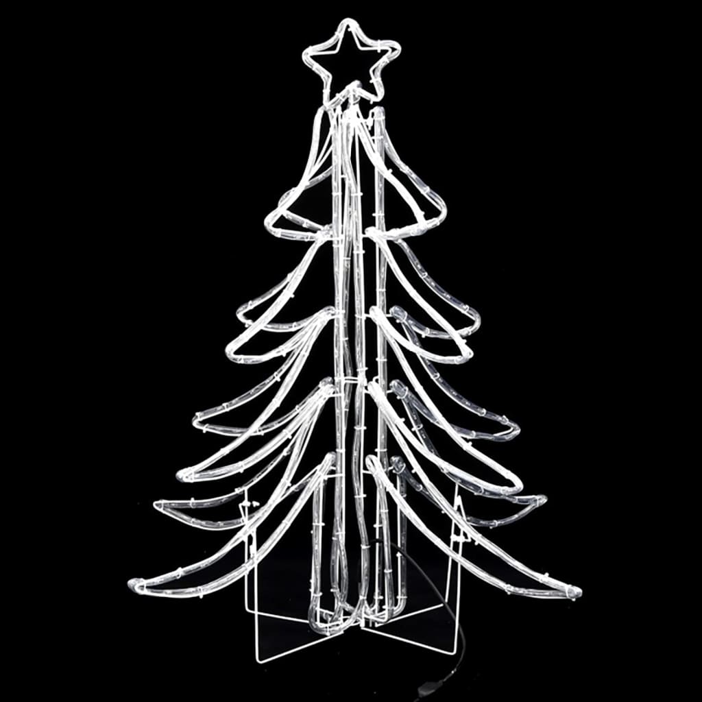 Kerstfiguur boom 3 st inklapbaar met LED's 87x87x93 cm warmwit