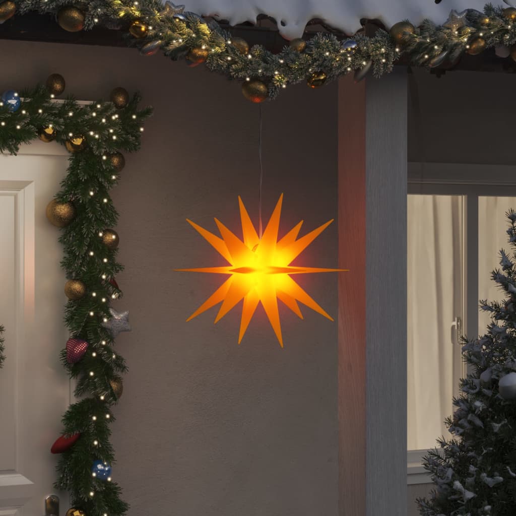 Kerstlampen met LED's 3 st inklapbaar 43 cm geel