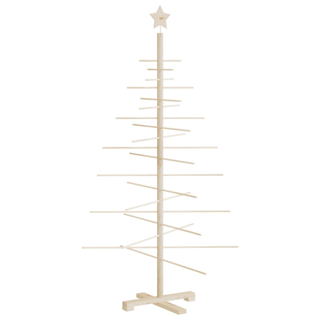 Kerstdecoratie kerstboom 150 cm massief grenenhout