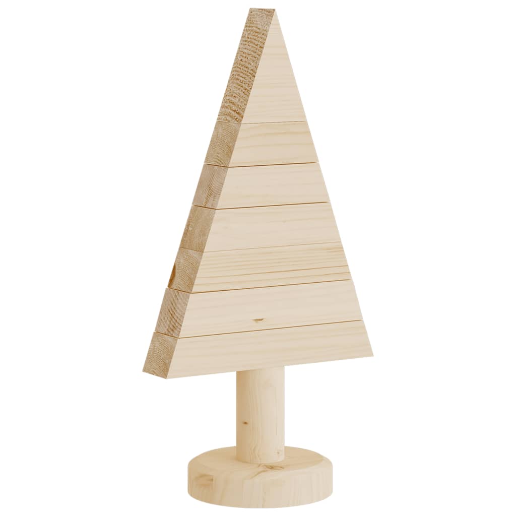 Kerstdecoraties kerstboom 2 st 30 cm massief grenenhout