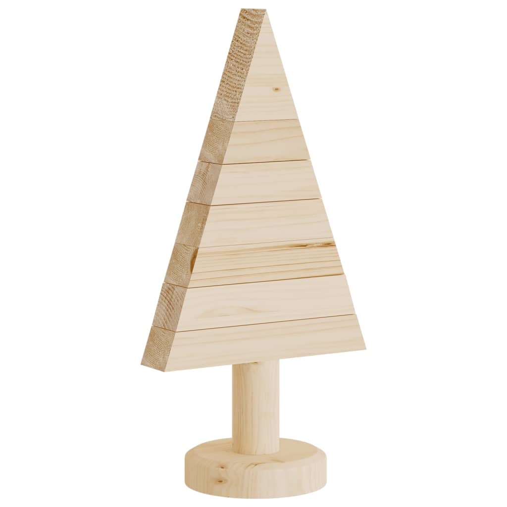 Kerstdecoraties kerstboom 2 st 30 cm massief grenenhout