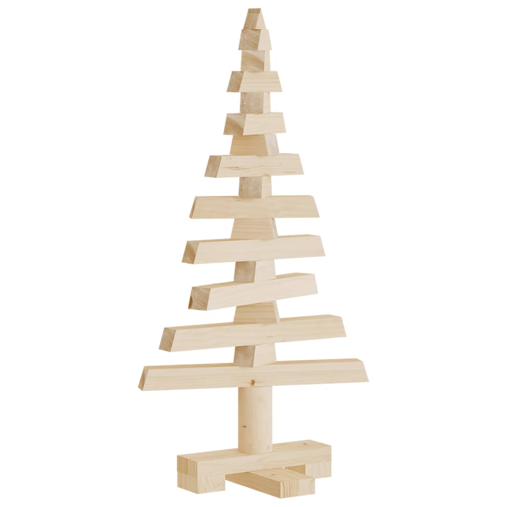 Kerstdecoratie kerstboom 60 cm massief grenenhout