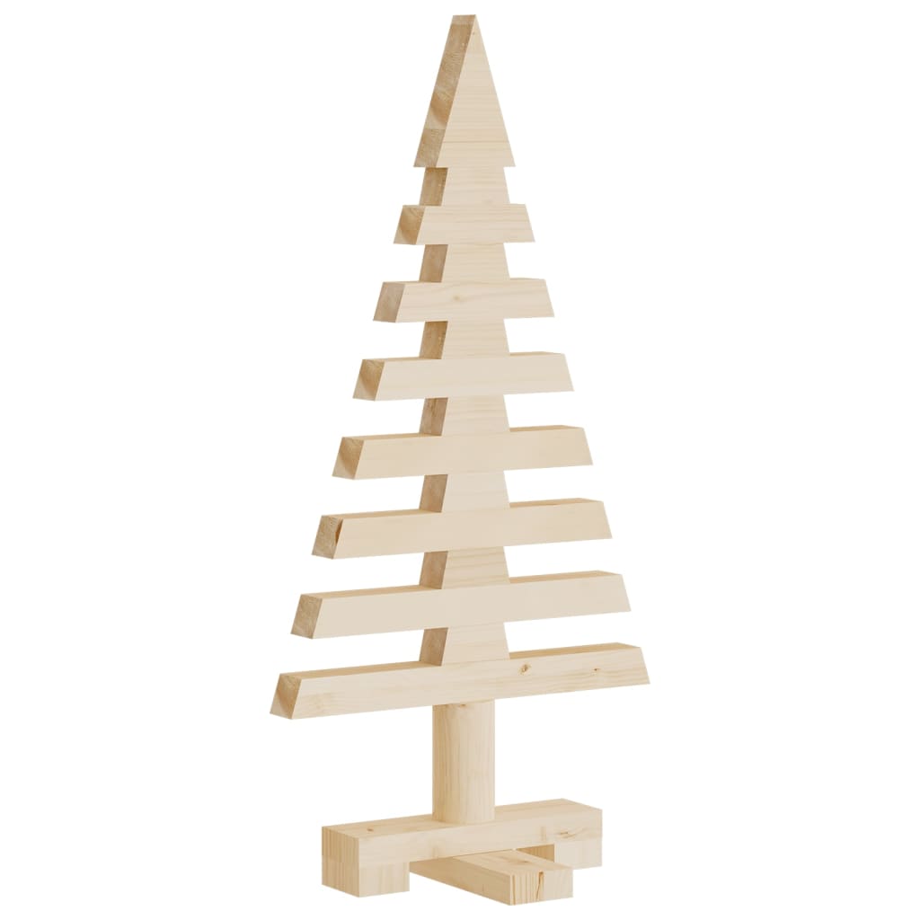 Kerstdecoratie kerstboom 60 cm massief grenenhout