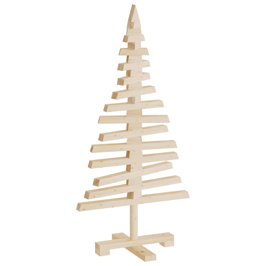 Kerstdecoratie kerstboom 90 cm massief grenenhout