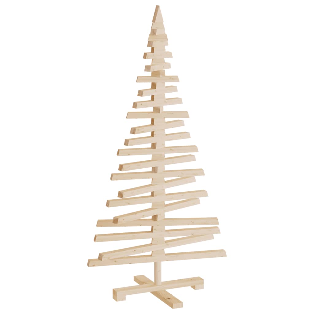 Kerstdecoratie kerstboom 120 cm massief grenenhout