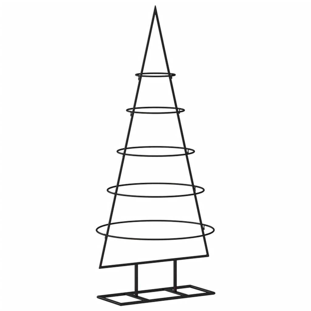 Kerstdecoratie kerstboom 90 cm metaal zwart