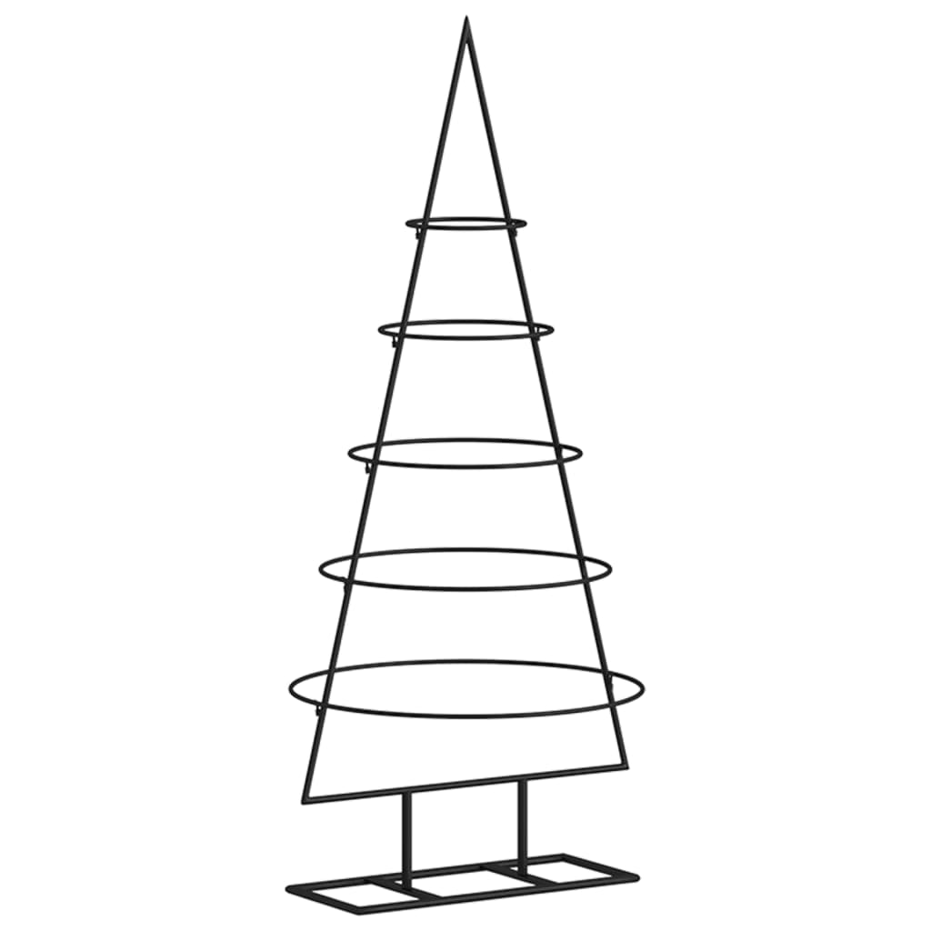 Kerstdecoratie kerstboom 90 cm metaal zwart