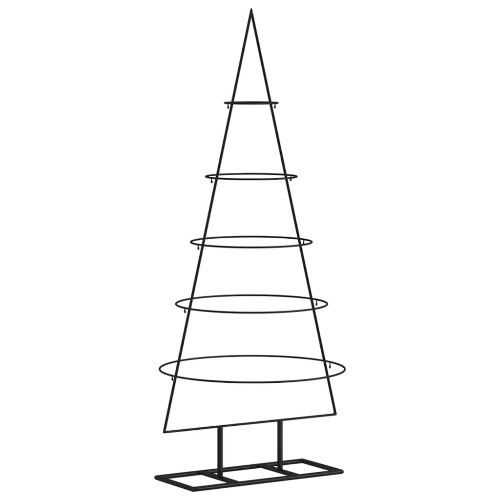 Kerstdecoratie kerstboom 125 cm metaal zwart