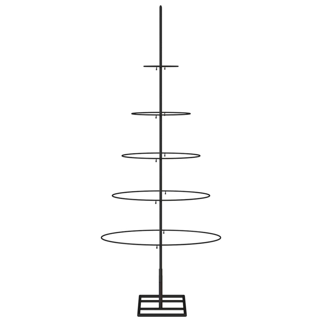 Kerstdecoratie kerstboom 125 cm metaal zwart