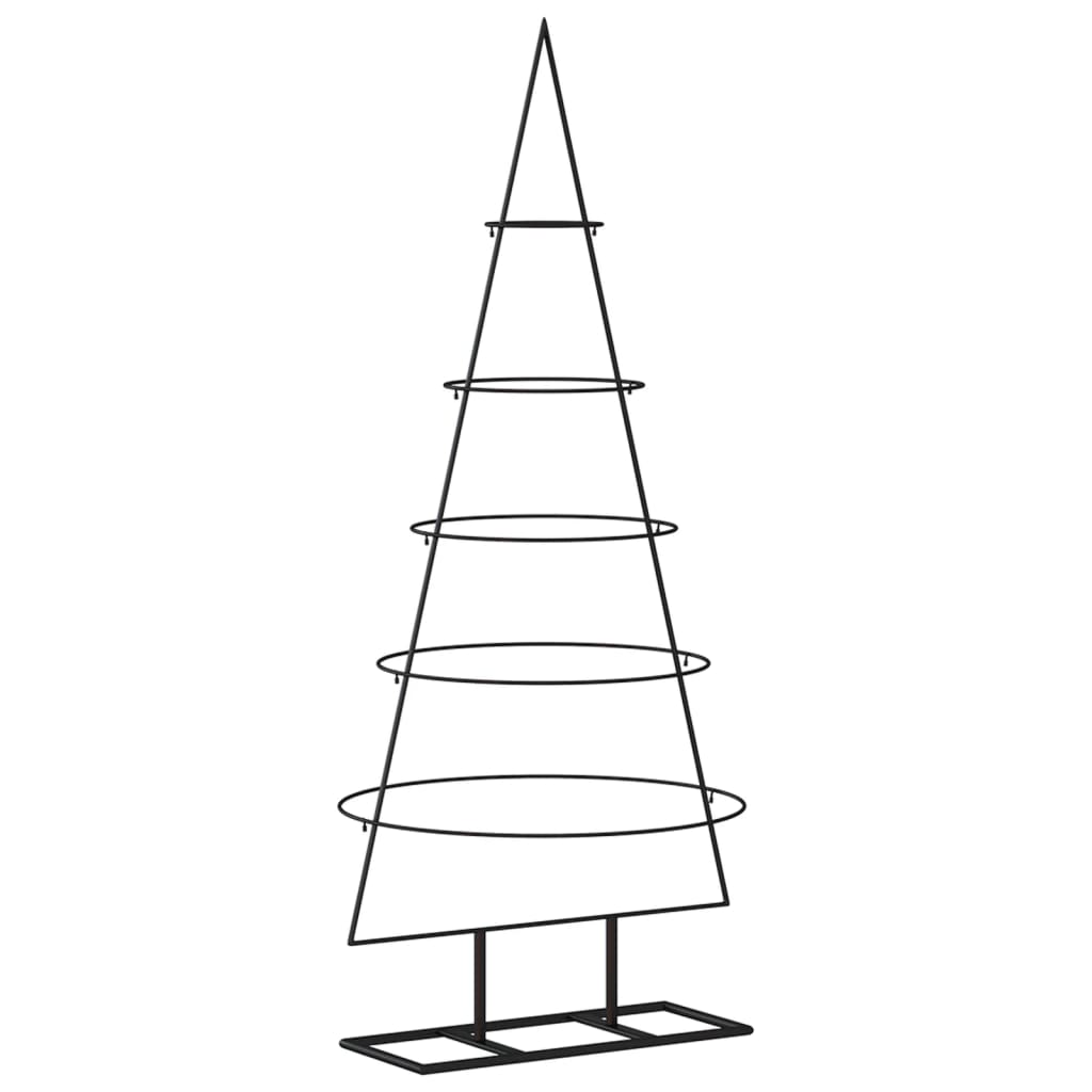 Kerstdecoratie kerstboom 125 cm metaal zwart