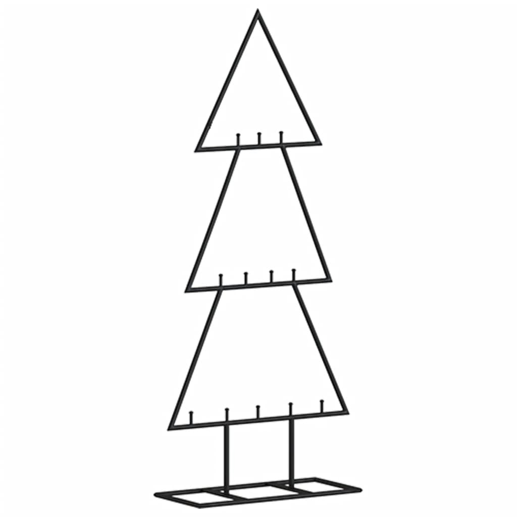 Kerstdecoratie kerstboom 60 cm metaal zwart