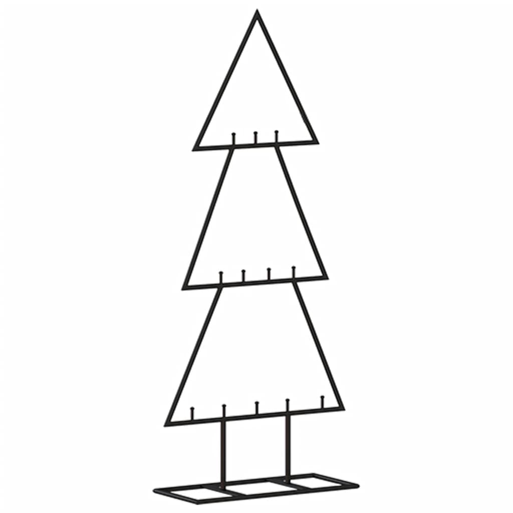 Kerstdecoratie kerstboom 60 cm metaal zwart