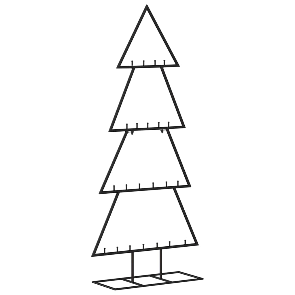 Kerstdecoratie kerstboom 125 cm metaal zwart