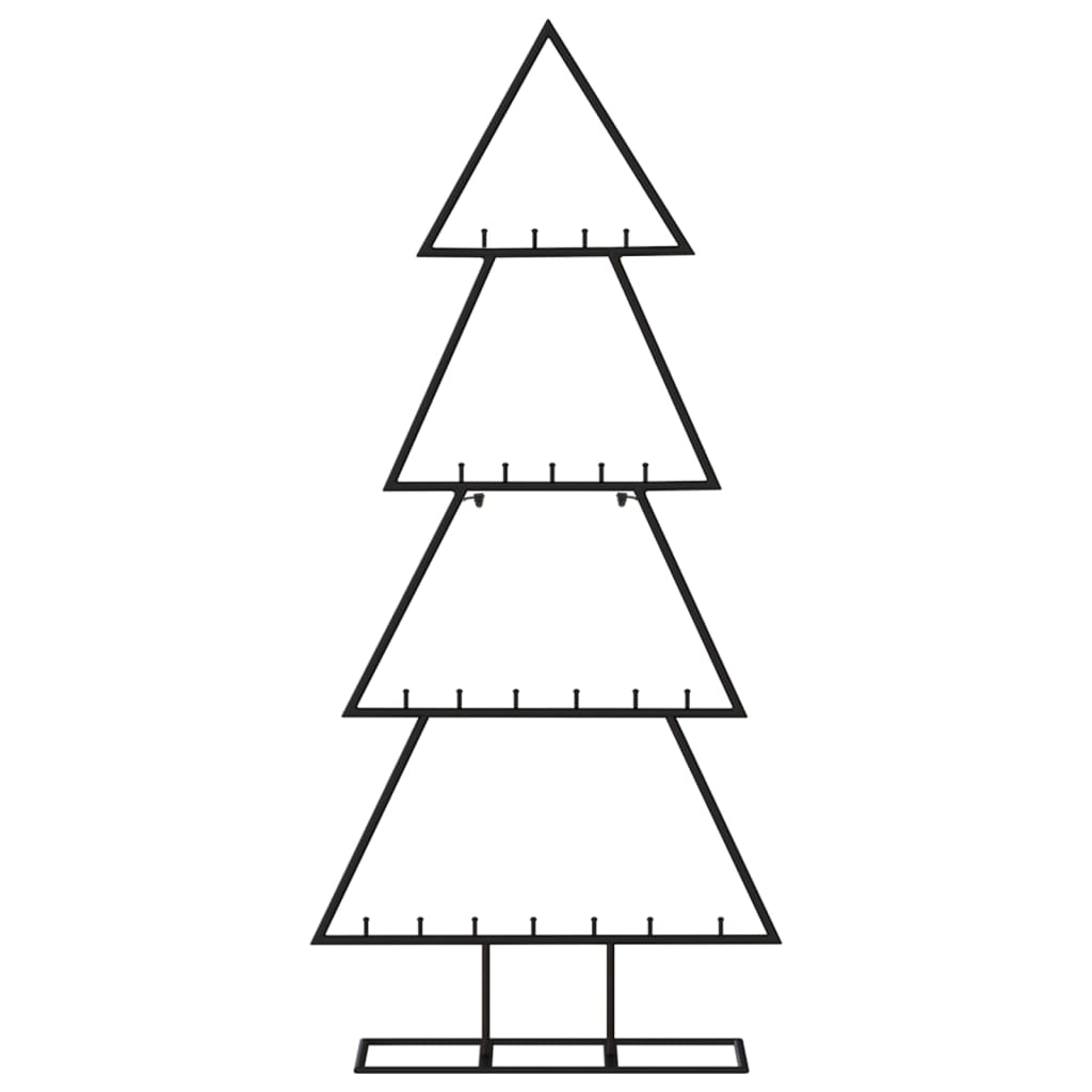 Kerstdecoratie kerstboom 125 cm metaal zwart