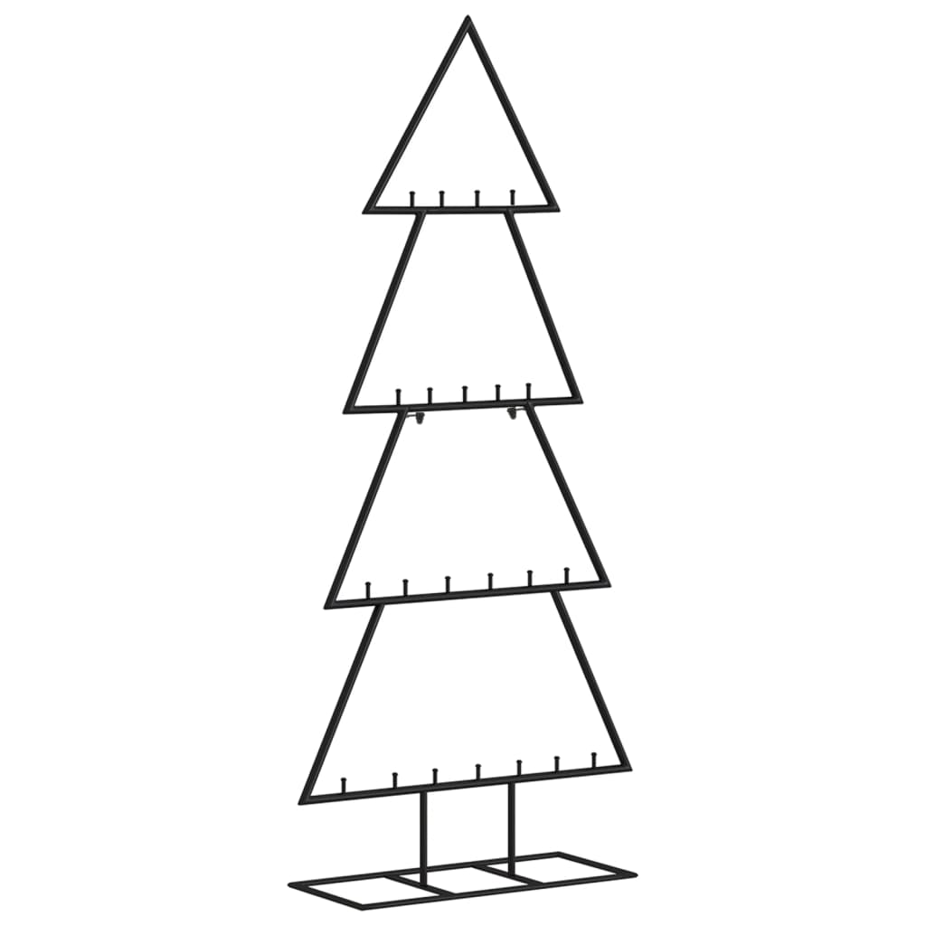 Kerstdecoratie kerstboom 125 cm metaal zwart