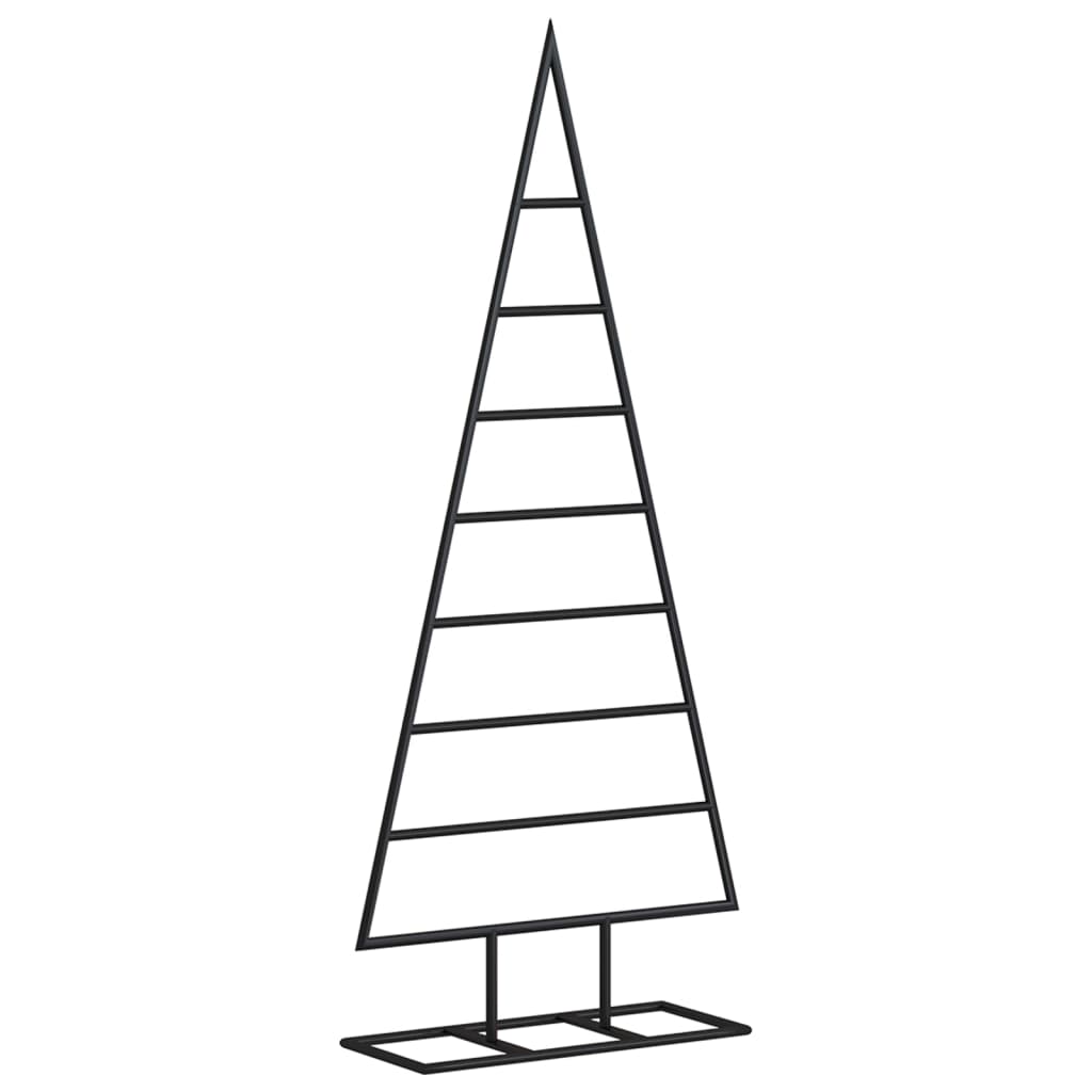 Kerstdecoratie kerstboom 125 cm metaal zwart