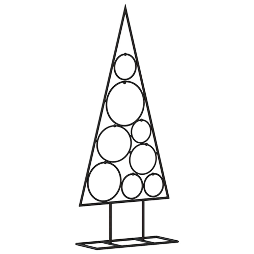 Kerstdecoratie kerstboom 60 cm metaal zwart