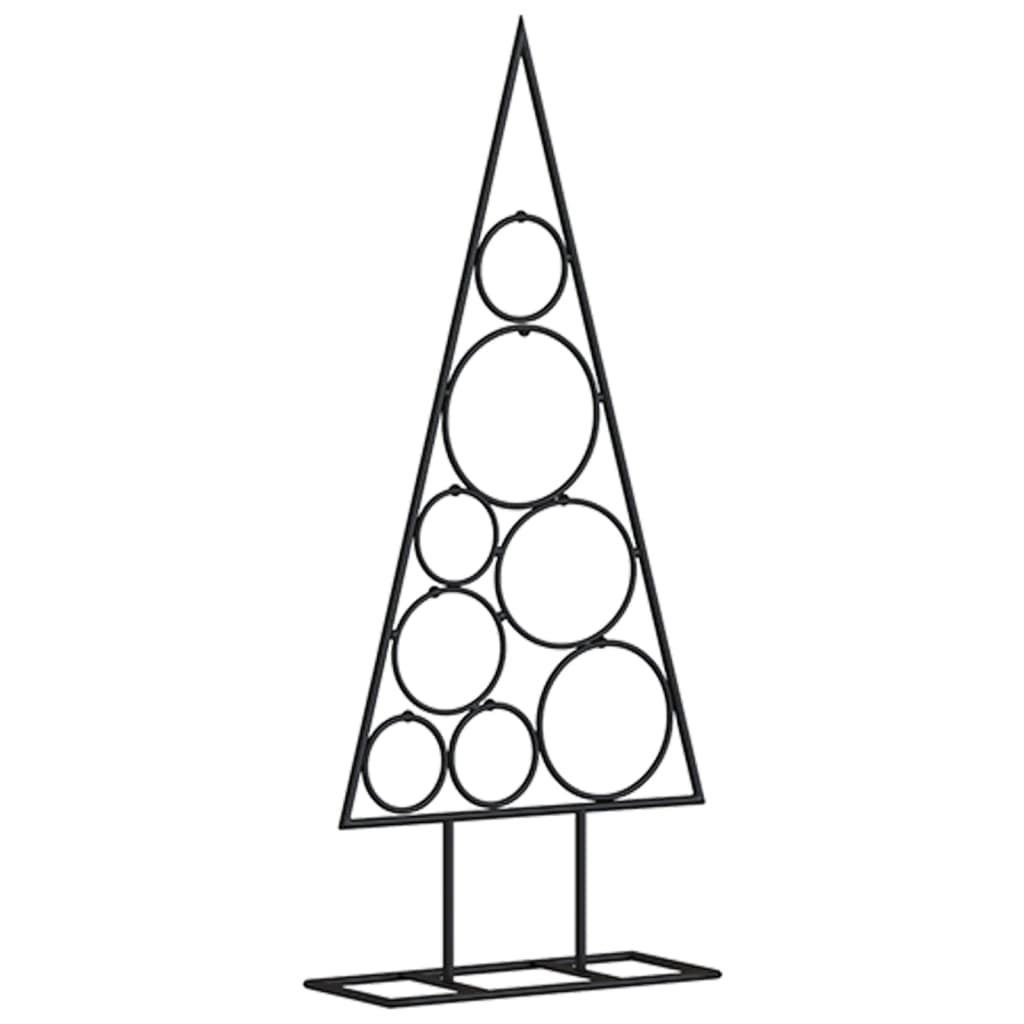 Kerstdecoratie kerstboom 60 cm metaal zwart