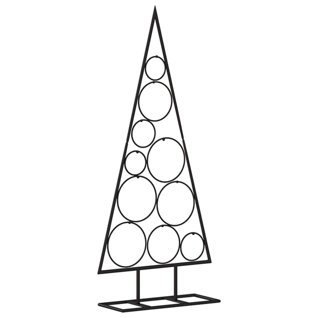 Kerstdecoratie kerstboom 90 cm metaal zwart