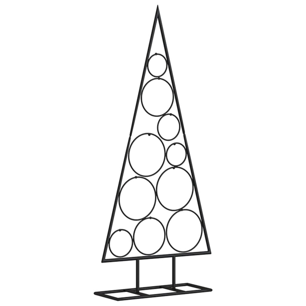 Kerstdecoratie kerstboom 90 cm metaal zwart