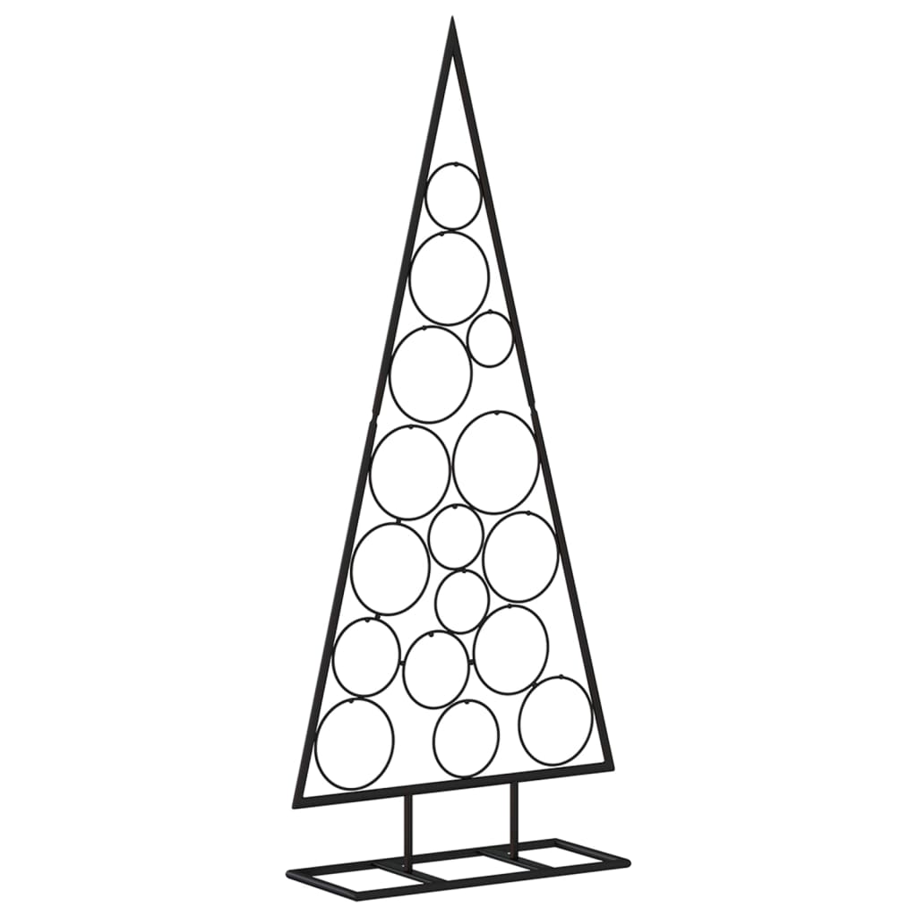 Kerstdecoratie kerstboom 125 cm metaal zwart